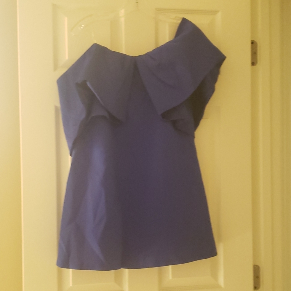 Blue off shoulder prom dress size small